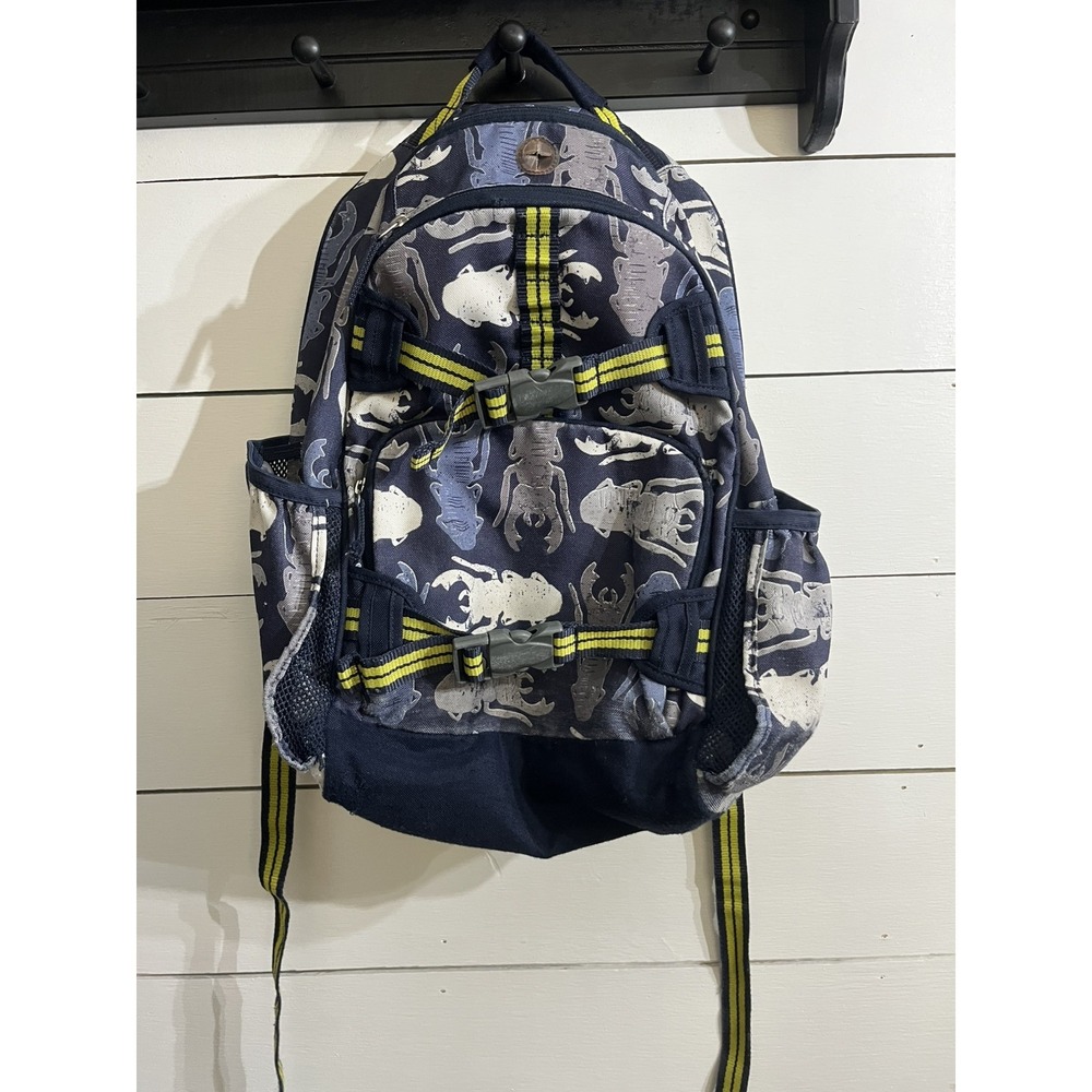 Pottery Barn Kids Mackenzie Backpack Beetles Bugs Print Navy Blue School